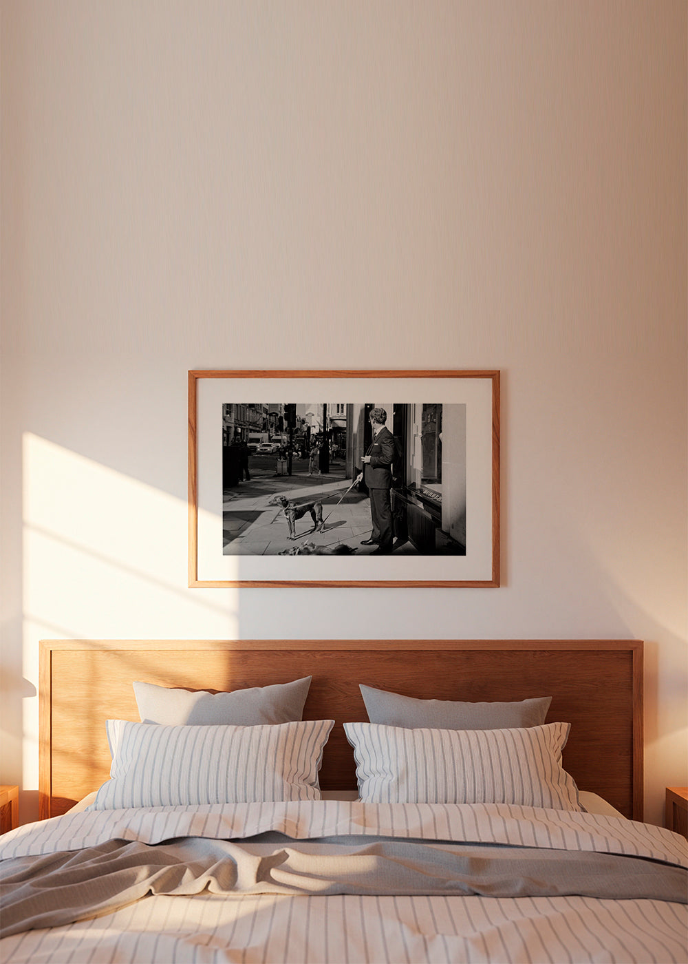 Uliční fotografie muž se psem