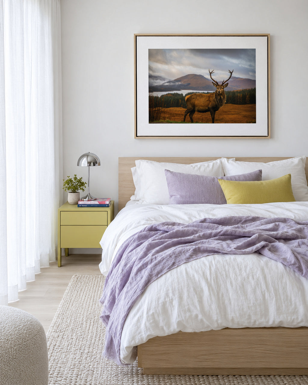 Scottish Stag - Framed canvas in an interior