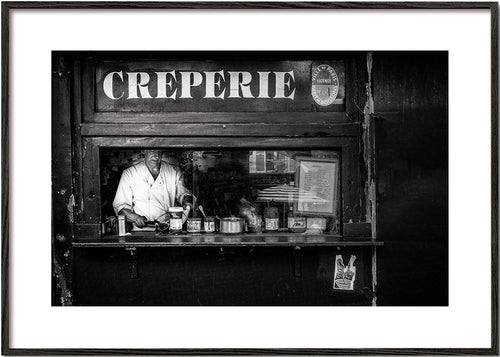 Obraz do kuchyně Creperie černobílý