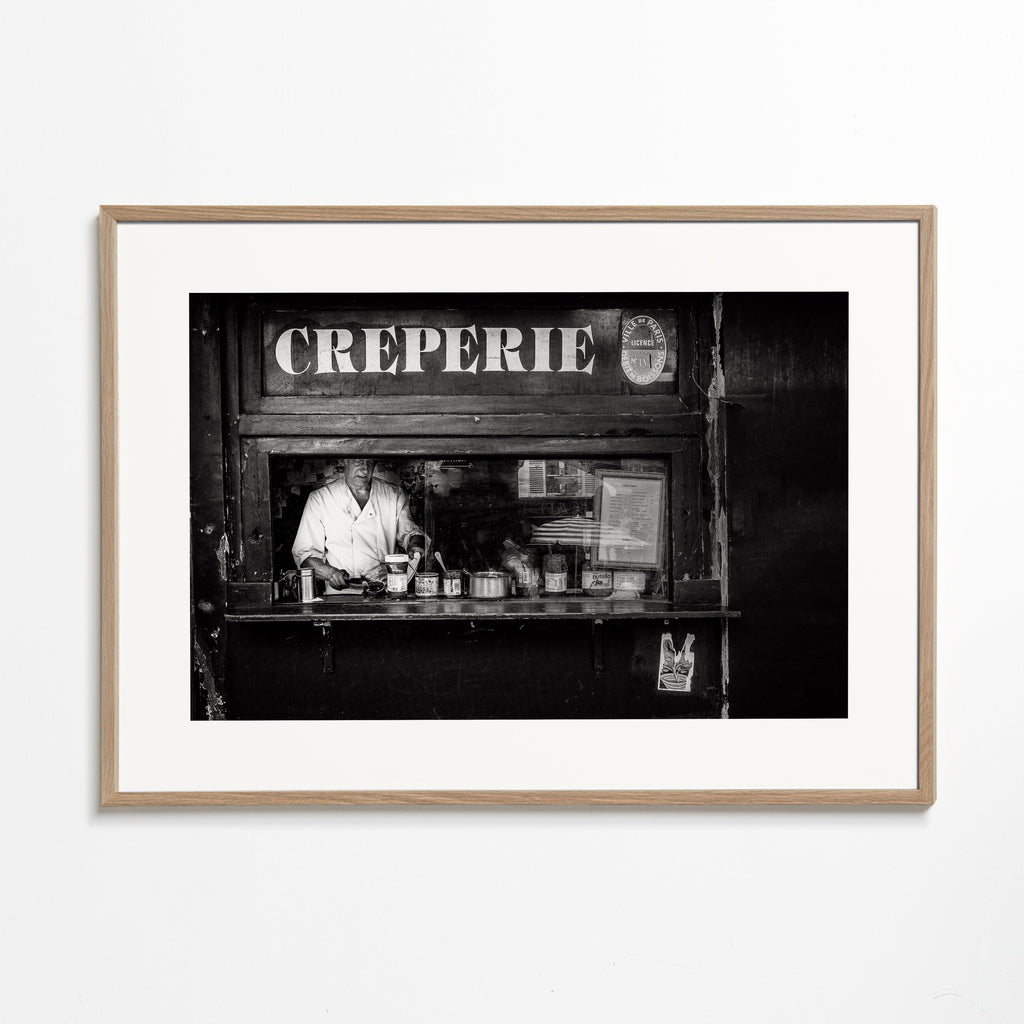 Obraz do kuchyně Creperie černobílý