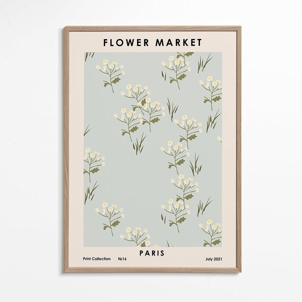 Botanický plakát Flower Market Paris