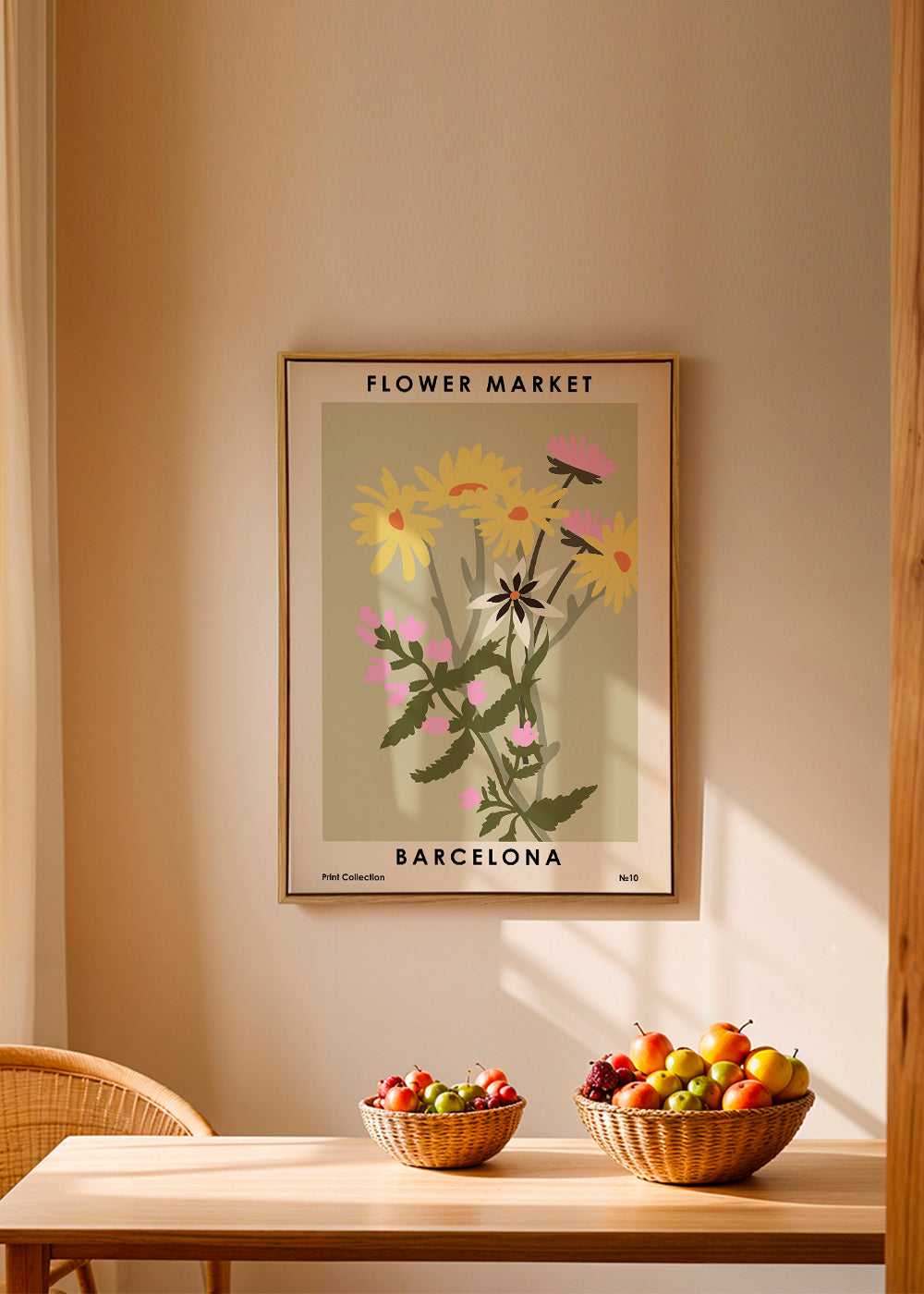 Botanický plakát Flower Market Barcelona