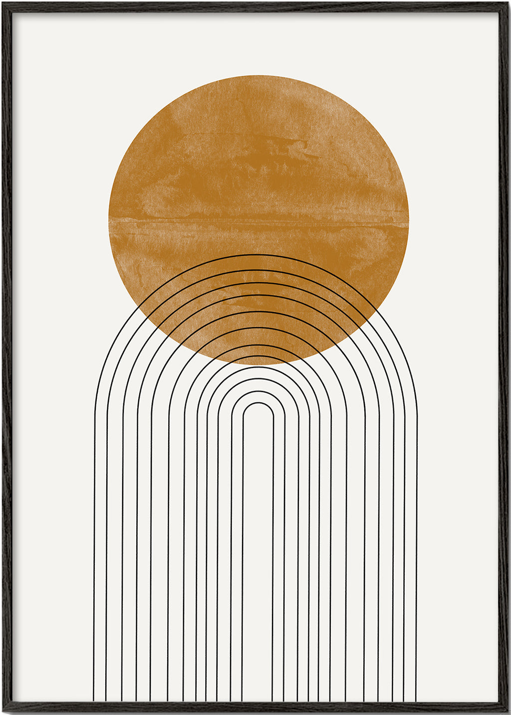 Geometrický obraz s okrovým obloukem