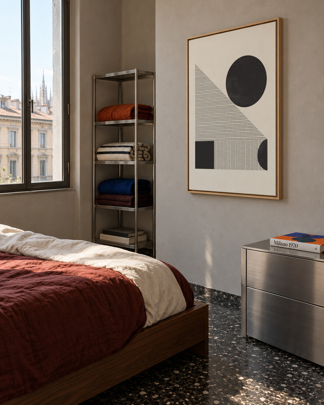 Composition IX - Framed canvas in an interior
