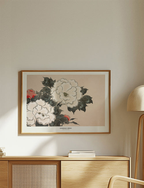 Botanický plakát: japonská studie květin