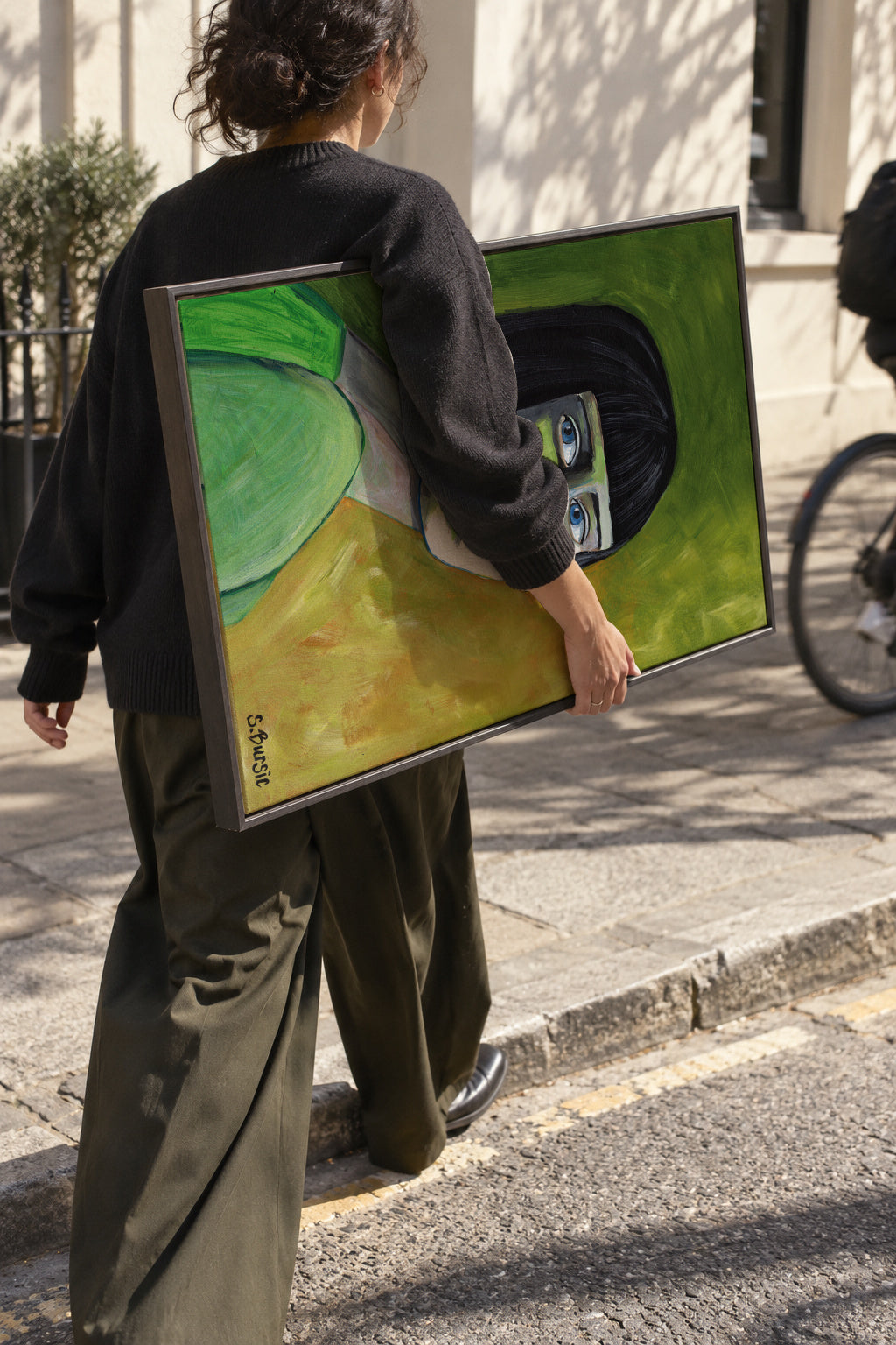 Lady with the Look - Framed canvas in an interior