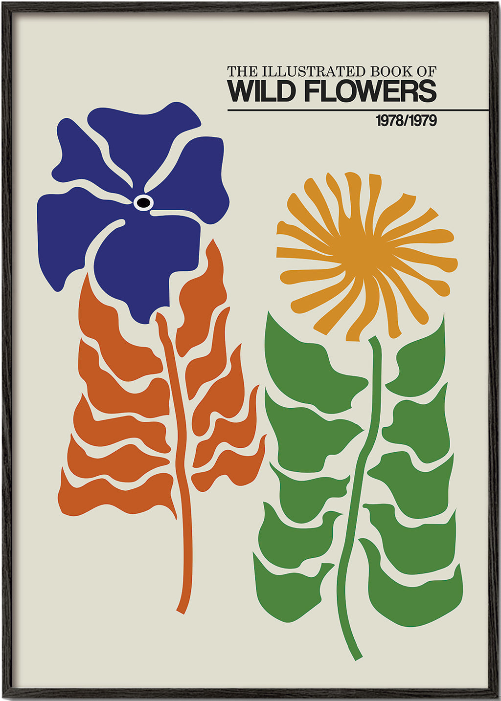 Botanický plakát: Divoké květiny grafika