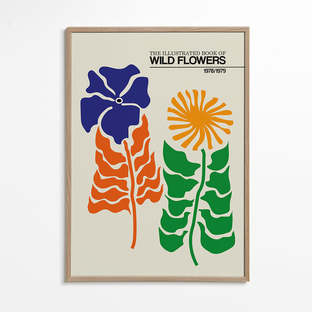 Botanický plakát: Divoké květiny grafika