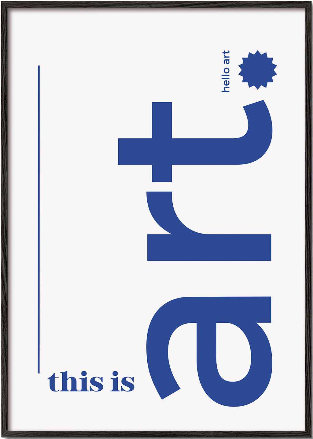 Ilustrace typografie modrá minimal