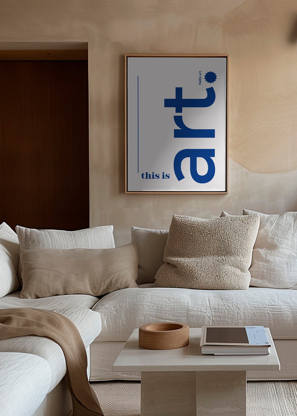Ilustrace typografie modrá minimal