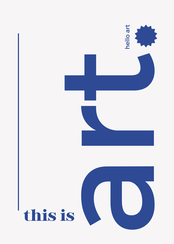 Ilustrace typografie modrá minimal