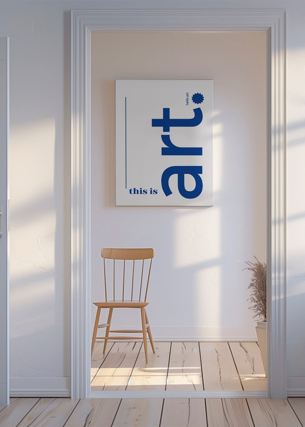 Ilustrace typografie modrá minimal