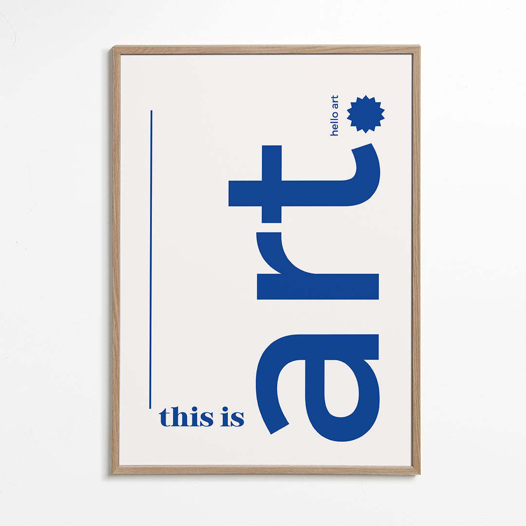 Ilustrace typografie modrá minimal