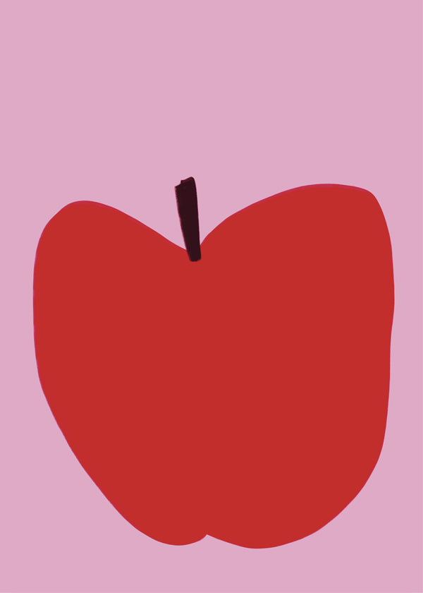 Obraz do kuchyně: minimalistické jablko