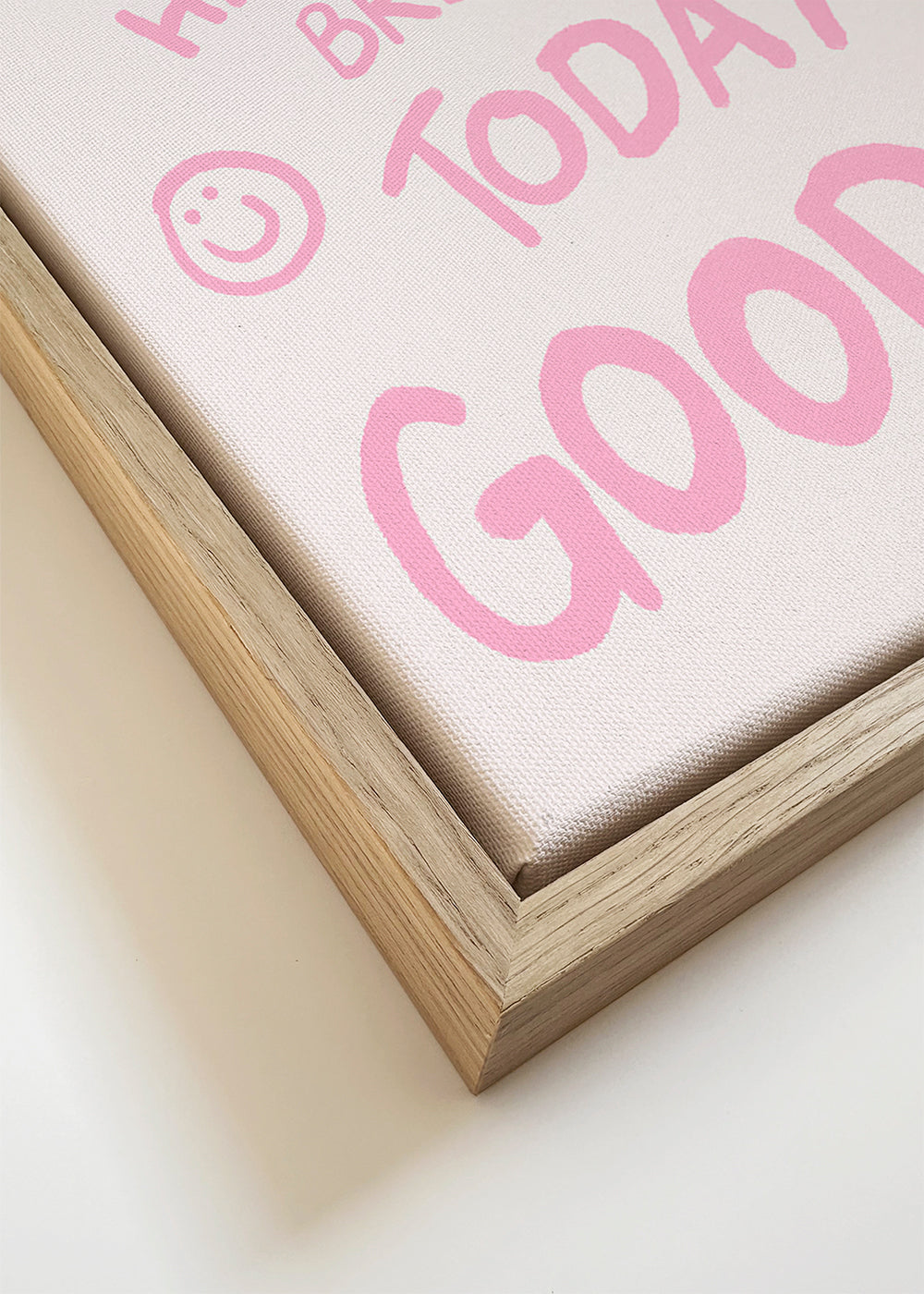 Typografická ilustrace 'Good Morning' růžová