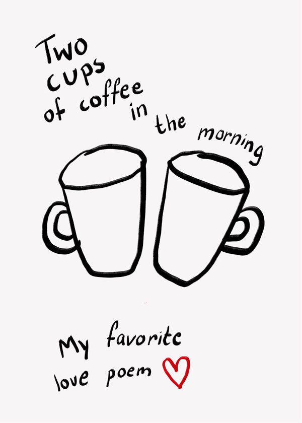 Obraz do kuchyně Two Cups ruční kresba