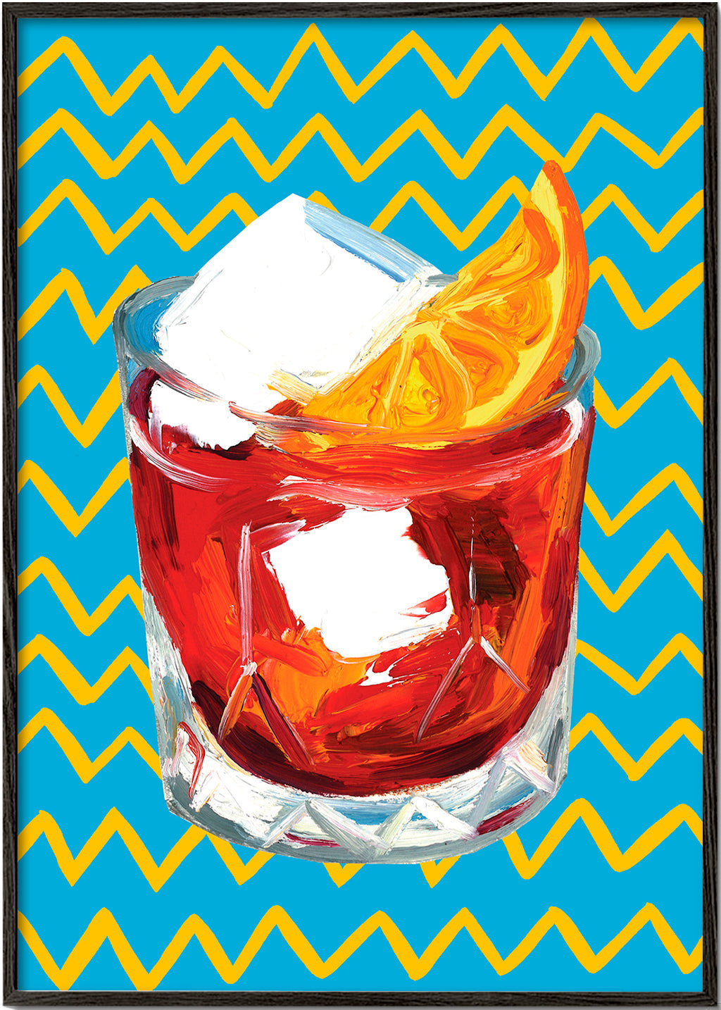 Obraz do kuchyně Ilustrace Negroni ve sklenici