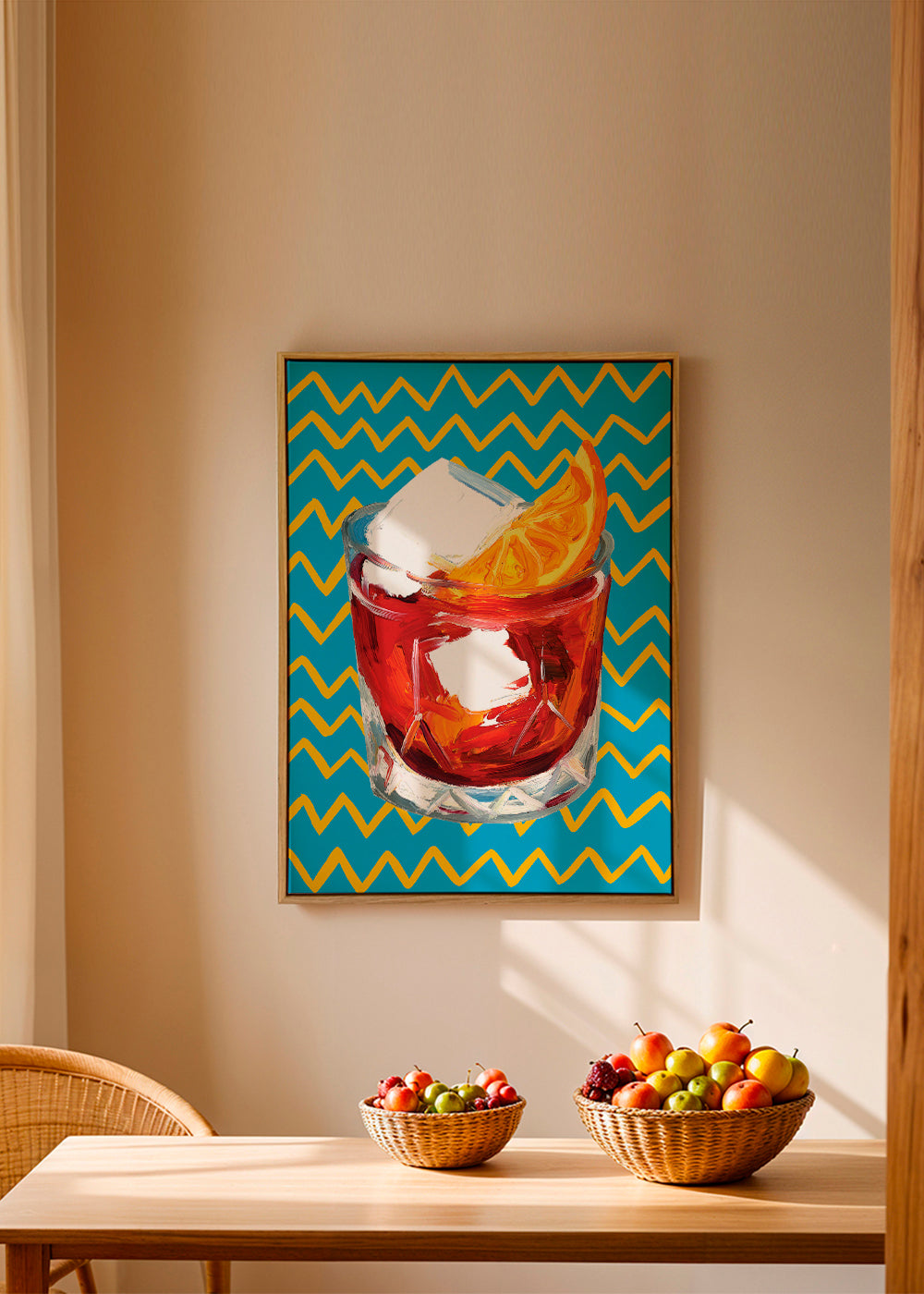 Obraz do kuchyně Ilustrace Negroni ve sklenici