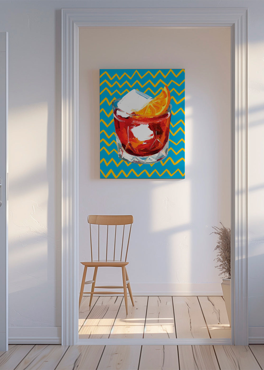 Obraz do kuchyně Ilustrace Negroni ve sklenici