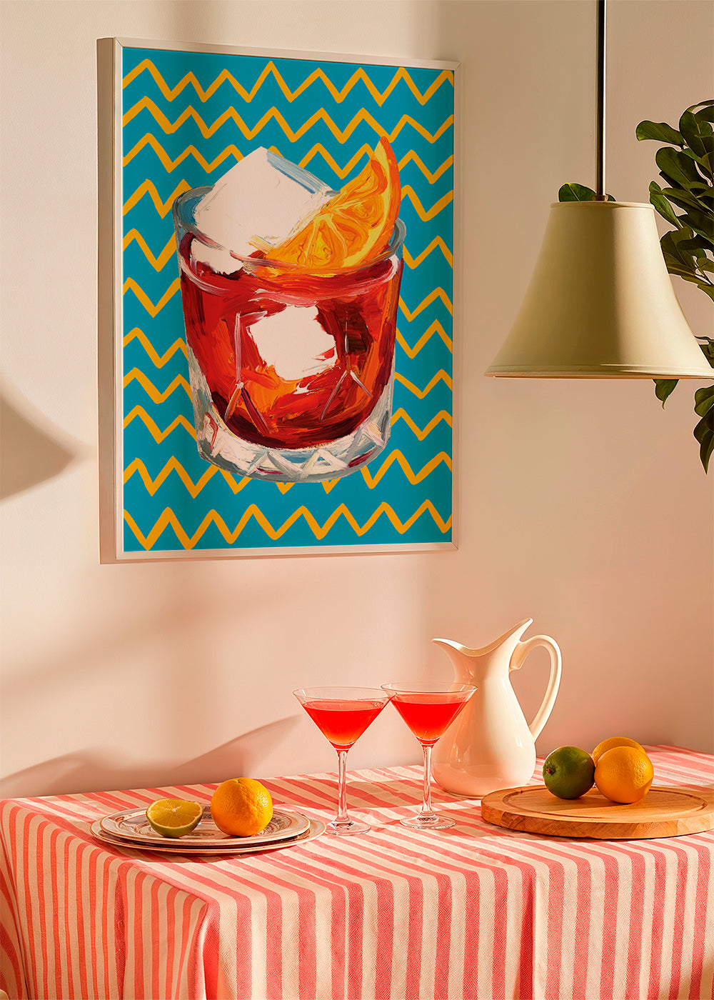 Obraz do kuchyně Ilustrace Negroni ve sklenici