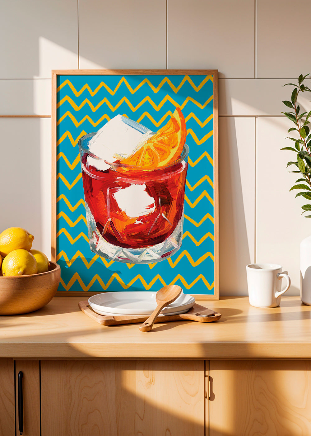 Obraz do kuchyně Ilustrace Negroni ve sklenici