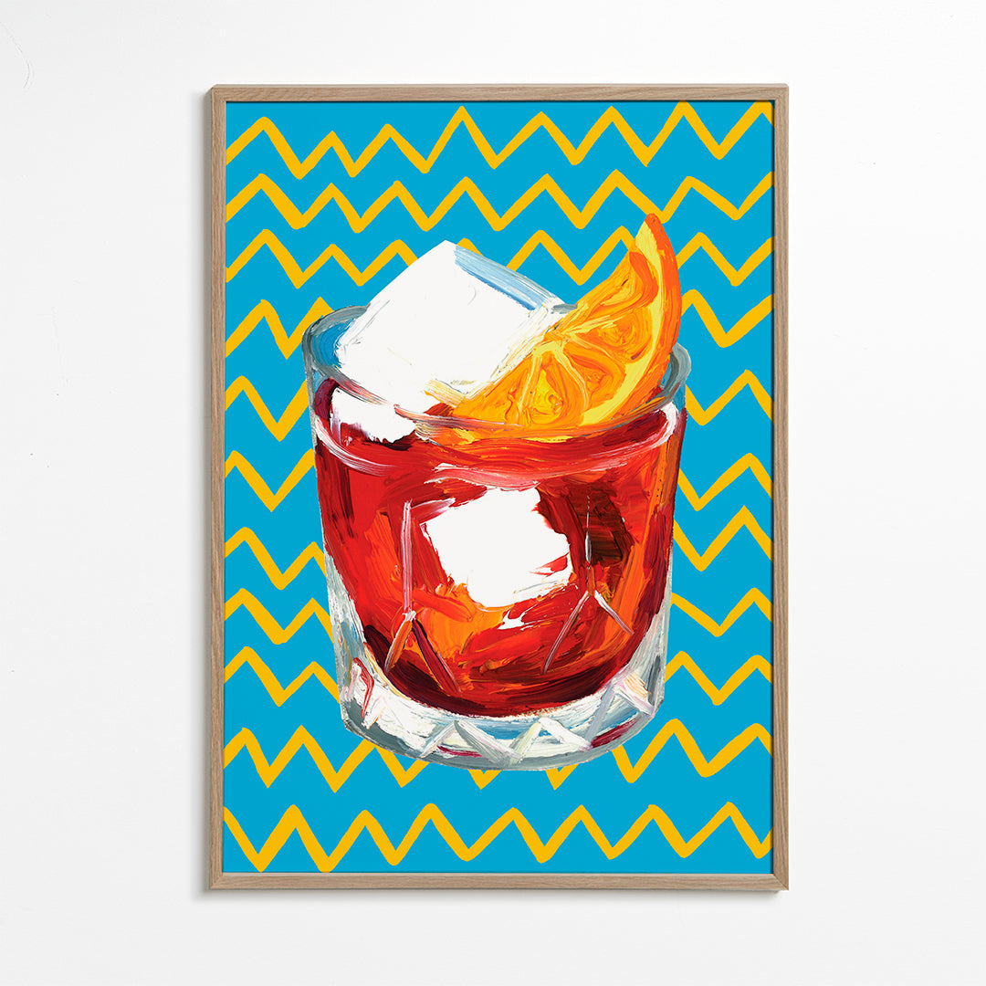 Obraz do kuchyně Ilustrace Negroni ve sklenici