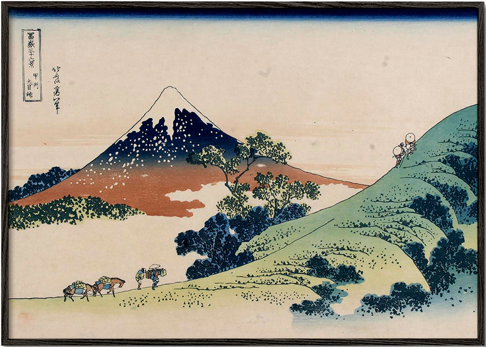 Krajinný obraz Japonsko s Mount Fuji v stylu ukiyo-e