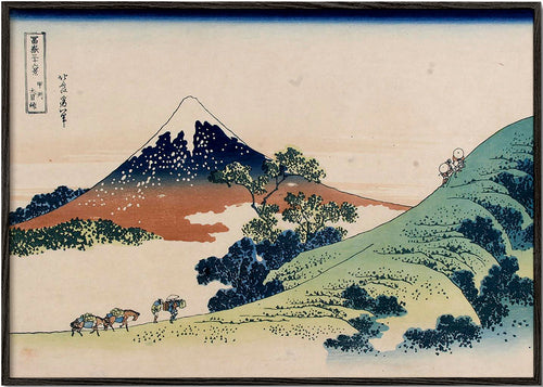 Krajinný obraz Japonsko s Mount Fuji v stylu ukiyo-e