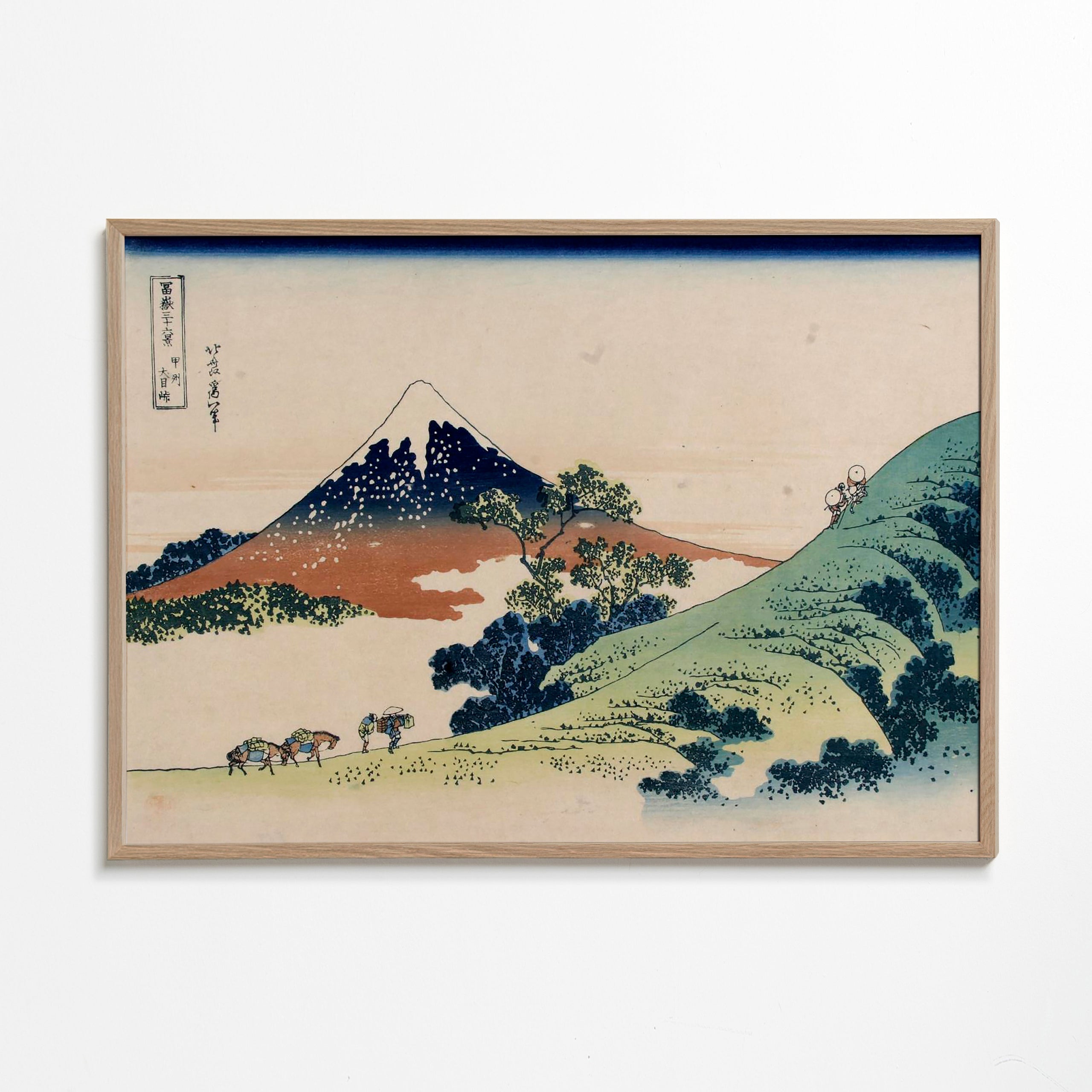 Krajinný obraz Japonsko s Mount Fuji v stylu ukiyo-e