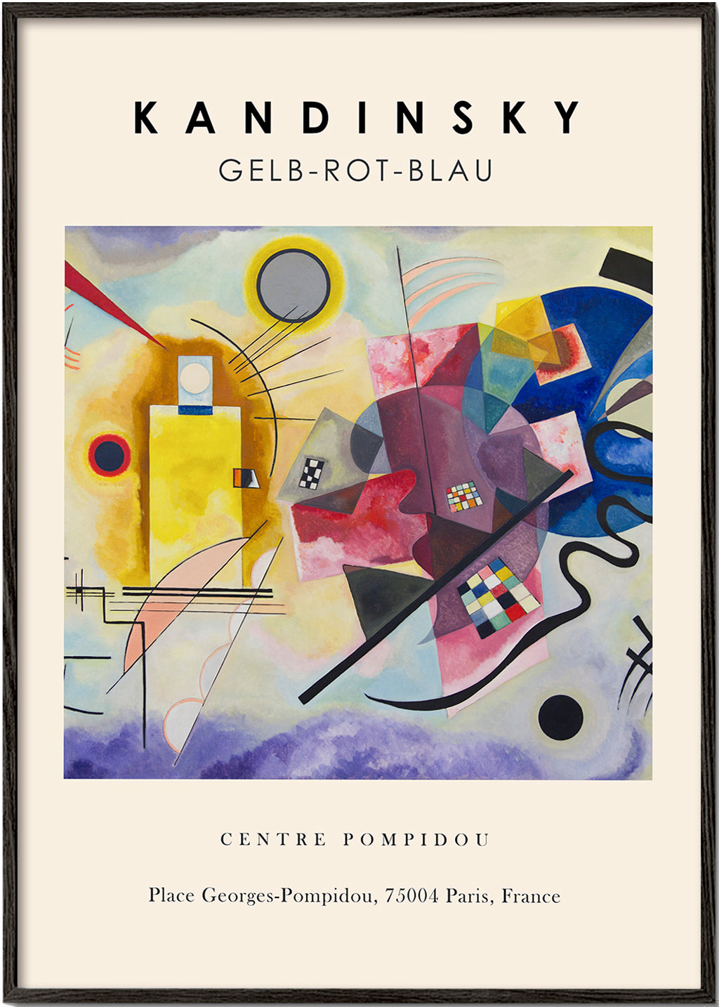 Abstrakt Kandinsky Gelb-Rot-Blau