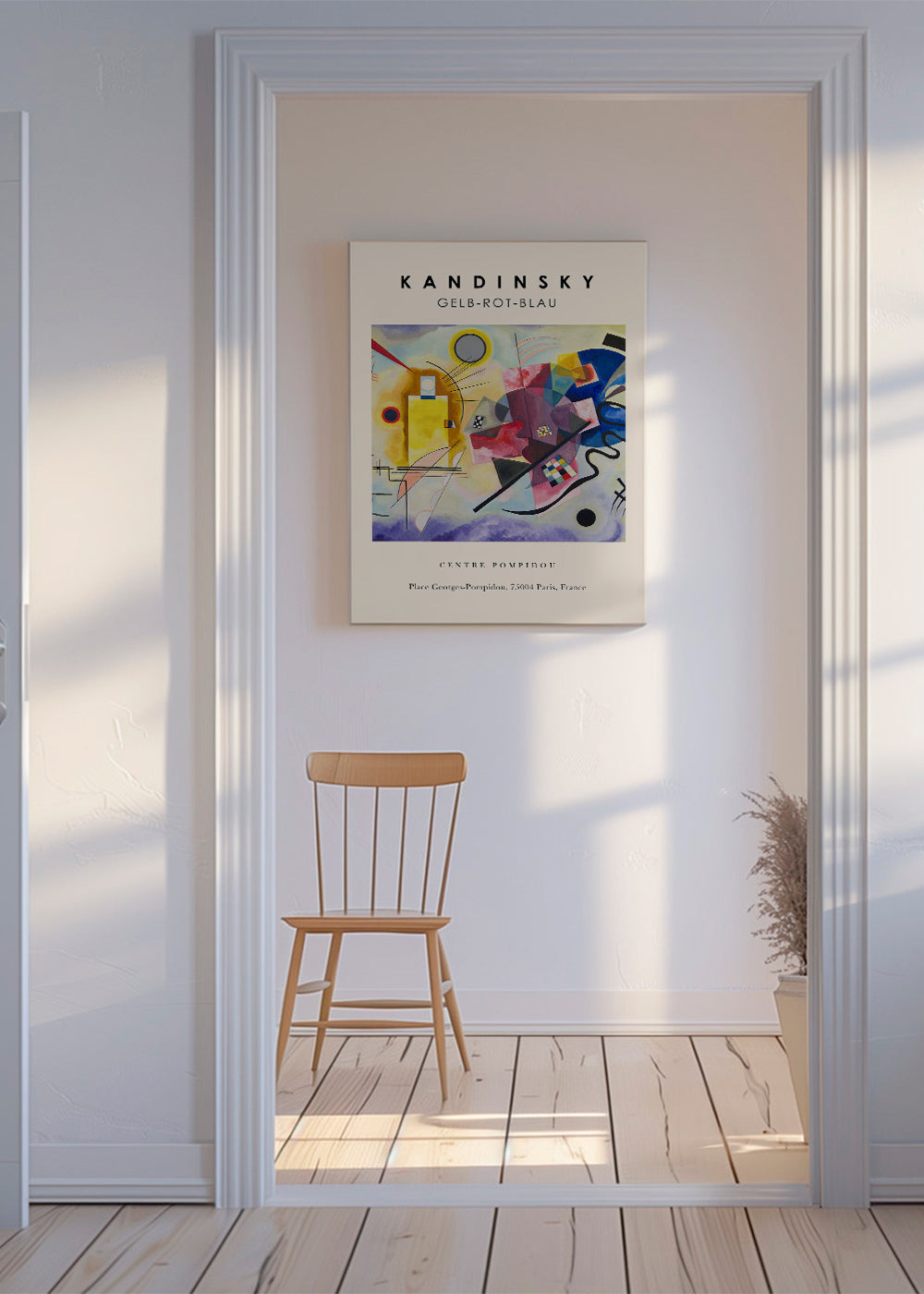 Abstrakt Kandinsky Gelb-Rot-Blau