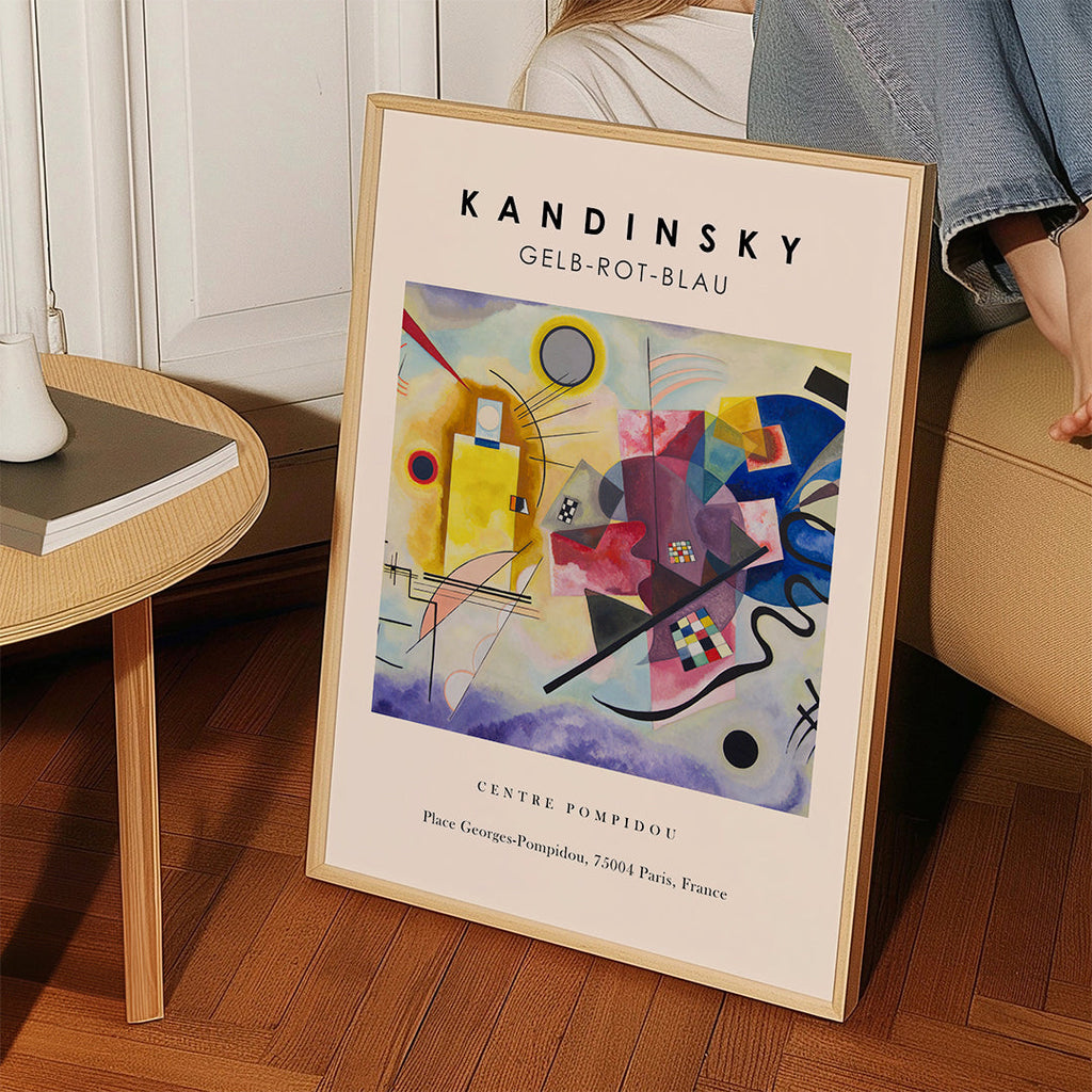 Abstrakt Kandinsky Gelb-Rot-Blau