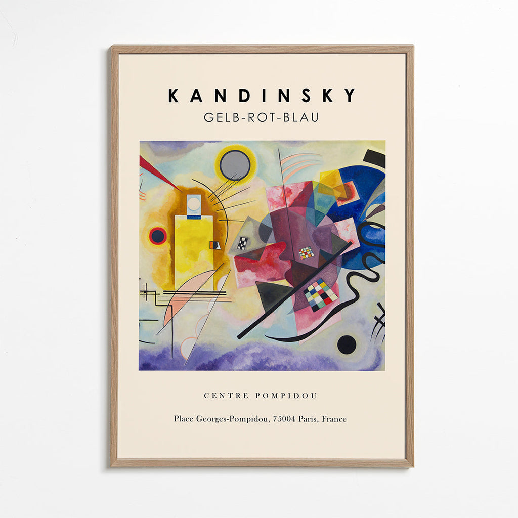 Abstrakt Kandinsky Gelb-Rot-Blau