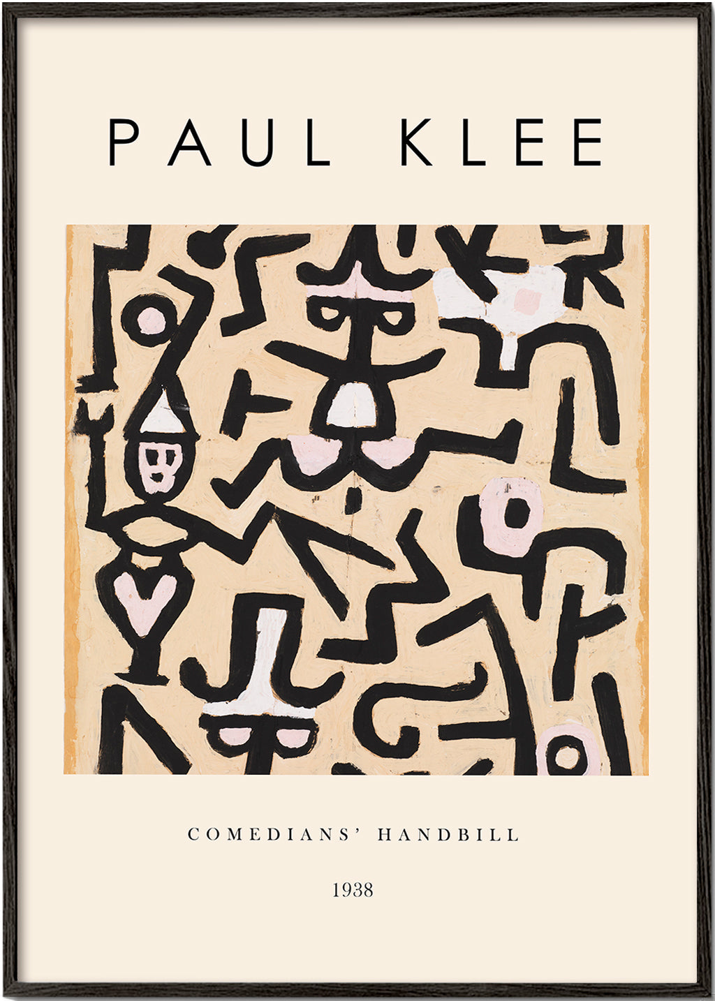 Abstraktní obraz Paul Klee čáry a gesta 1938
