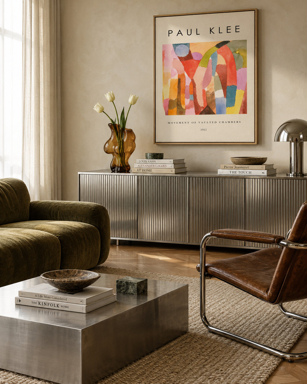 Movement of Vaulted Chambers Exhibition - Paul Klee - Framed canvas in an interior