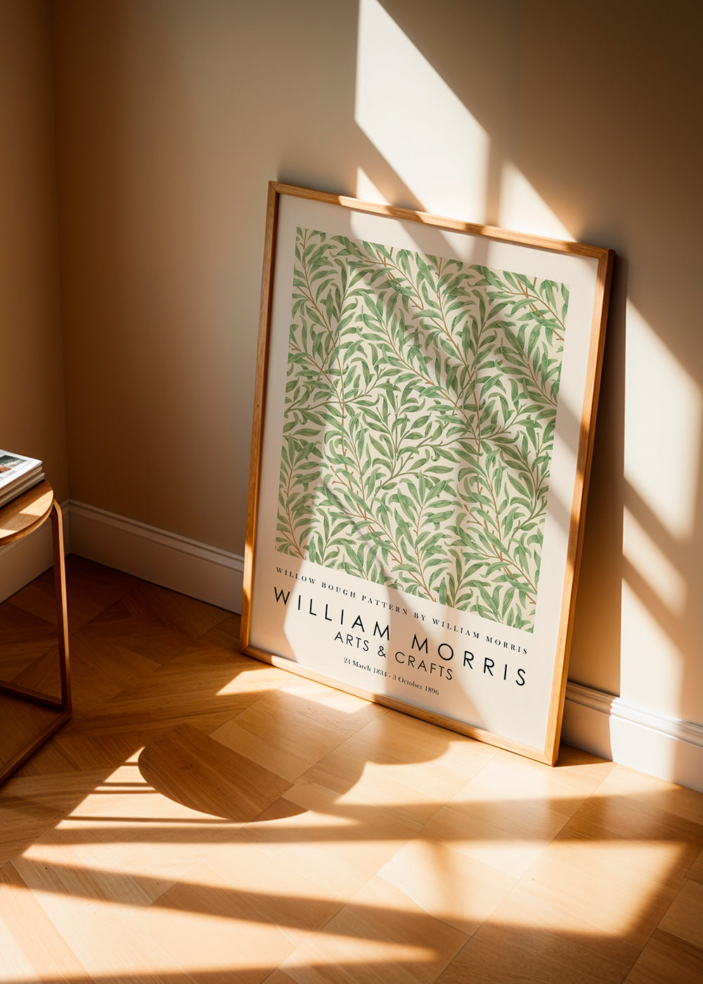 Botanický plakát Willow větve ve stylu Morris