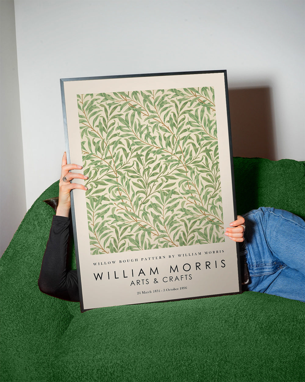 Botanický plakát Willow větve ve stylu Morris