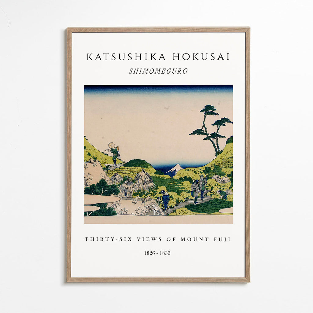 Japonská krajina s Mount Fuji od Hokusai