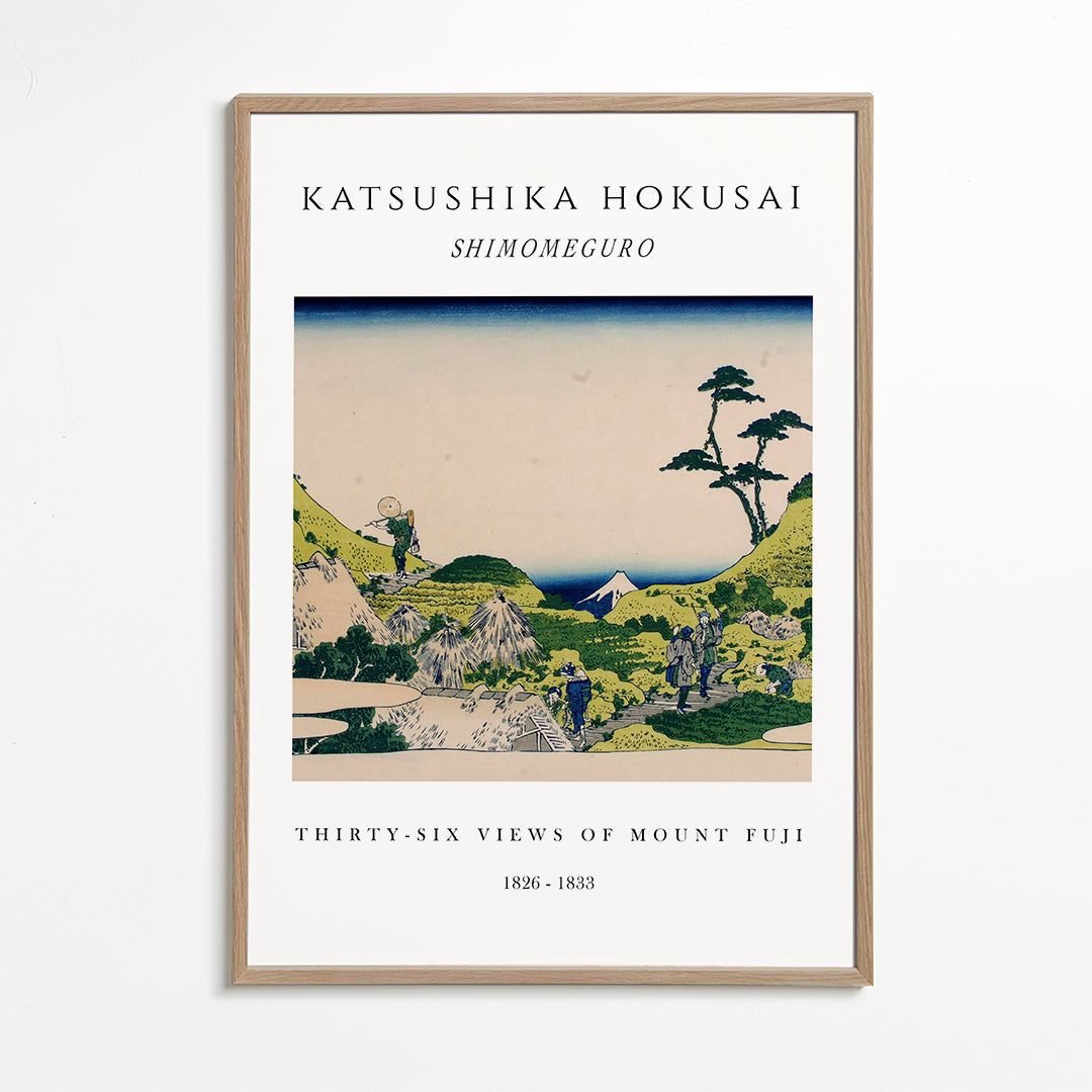 Japonská krajina s Mount Fuji od Hokusai