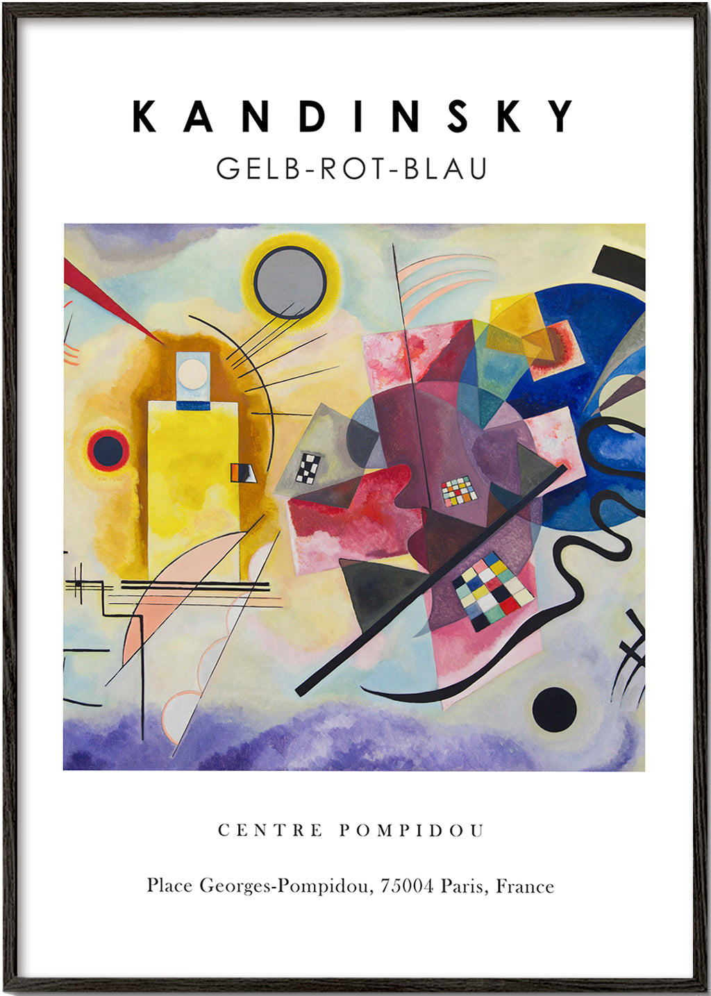 Abstraktní obraz ve stylu Kandinsky s geometrickými tvary