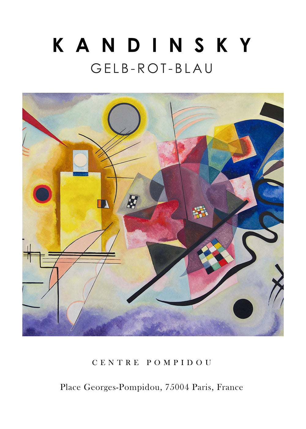 Abstraktní obraz ve stylu Kandinsky s geometrickými tvary