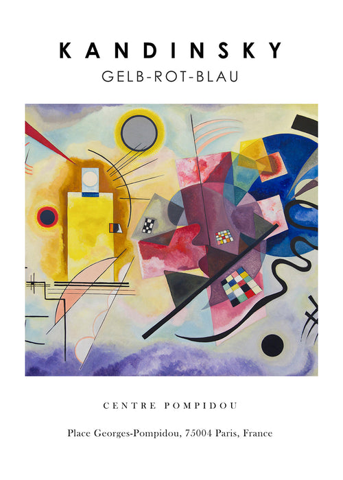 Abstraktní obraz ve stylu Kandinsky s geometrickými tvary