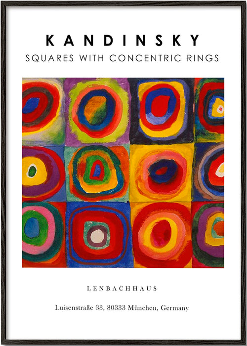 Geometrické dílo Kandinsky čtverce a kruhy