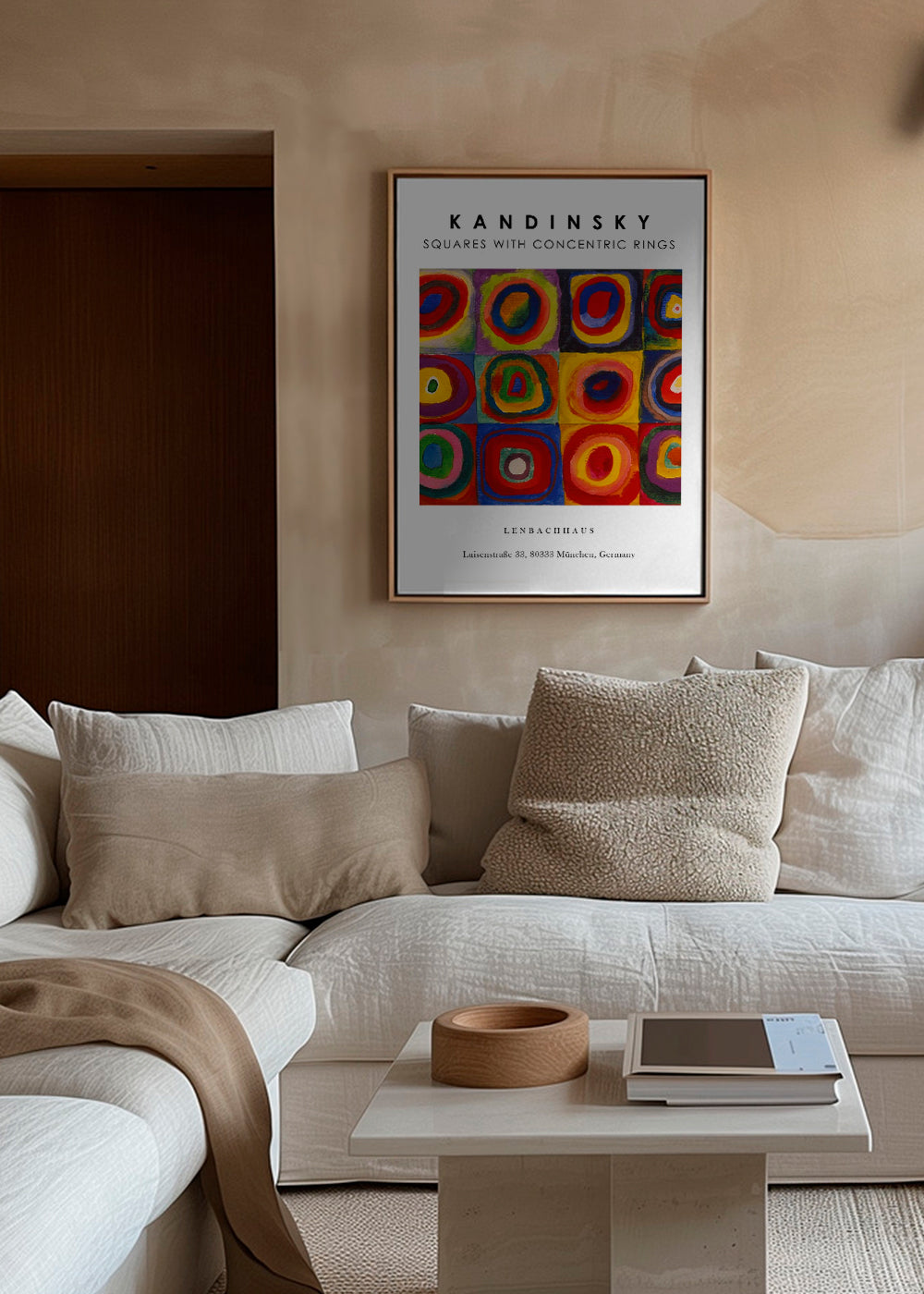Geometrické dílo Kandinsky čtverce a kruhy