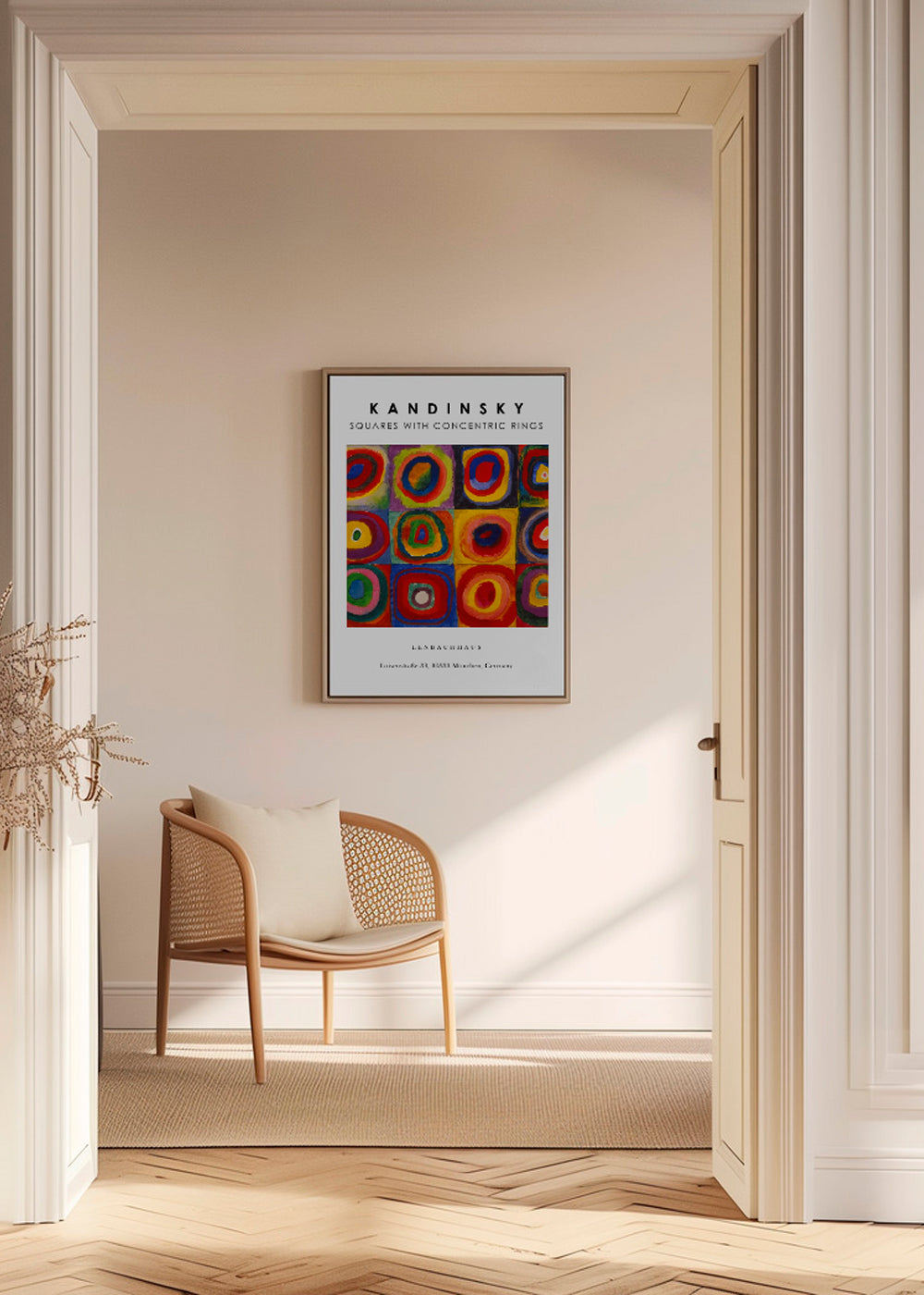 Geometrické dílo Kandinsky čtverce a kruhy