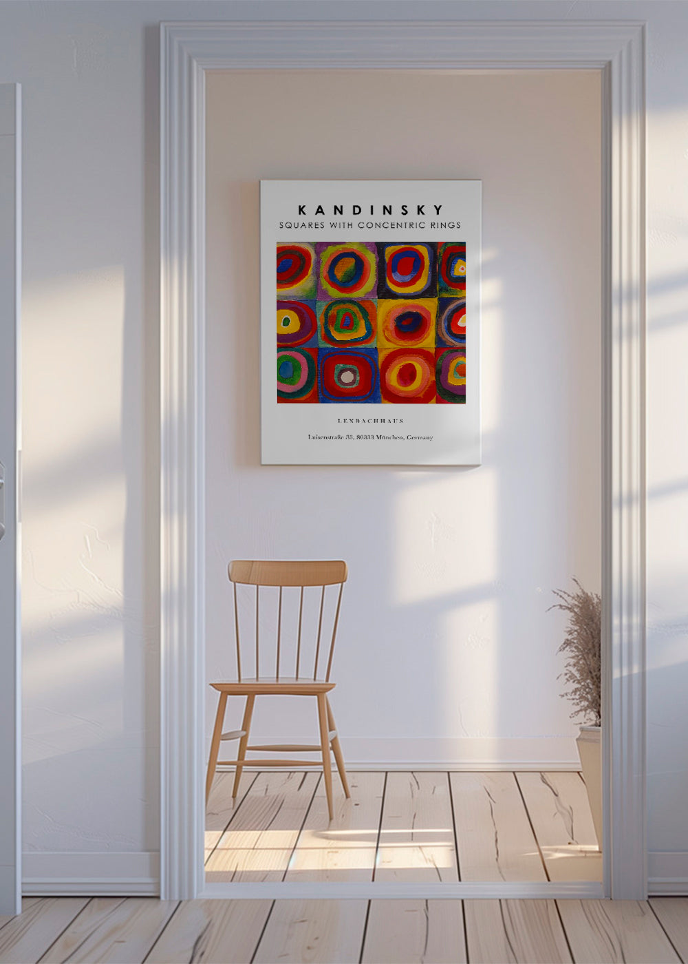 Geometrické dílo Kandinsky čtverce a kruhy