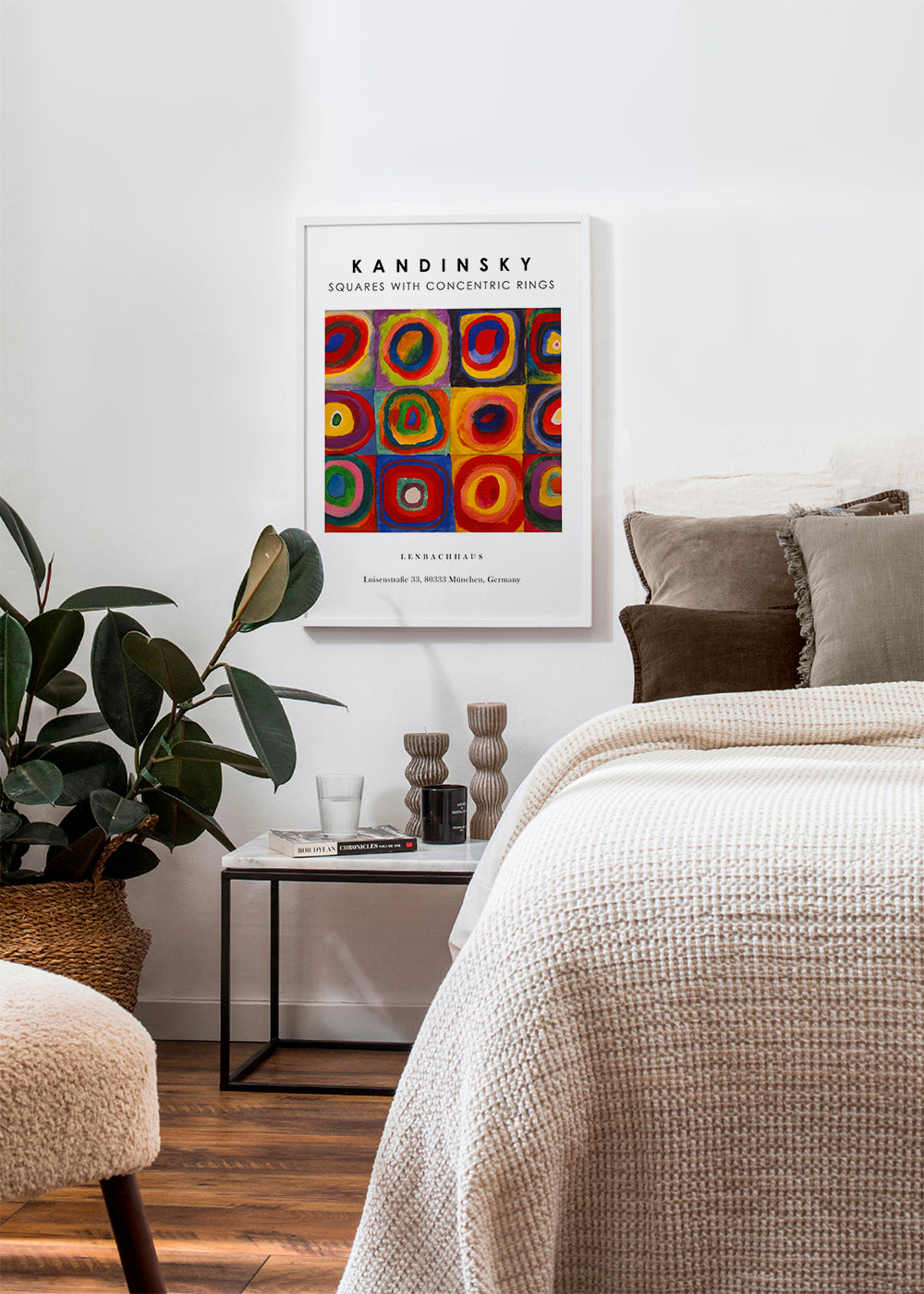 Geometrické dílo Kandinsky čtverce a kruhy