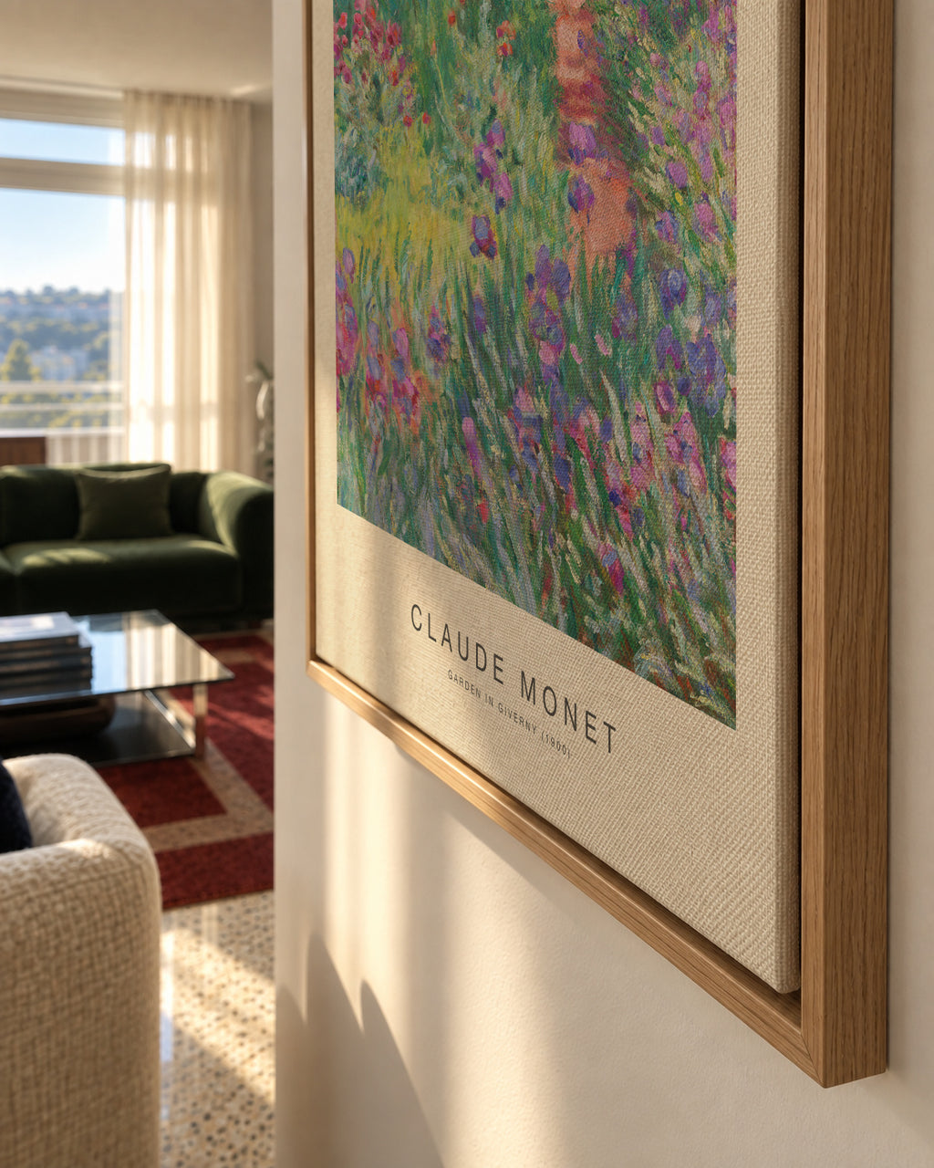 Garden in Giverny (Special Edition) - Claude Monet - Framed canvas detail