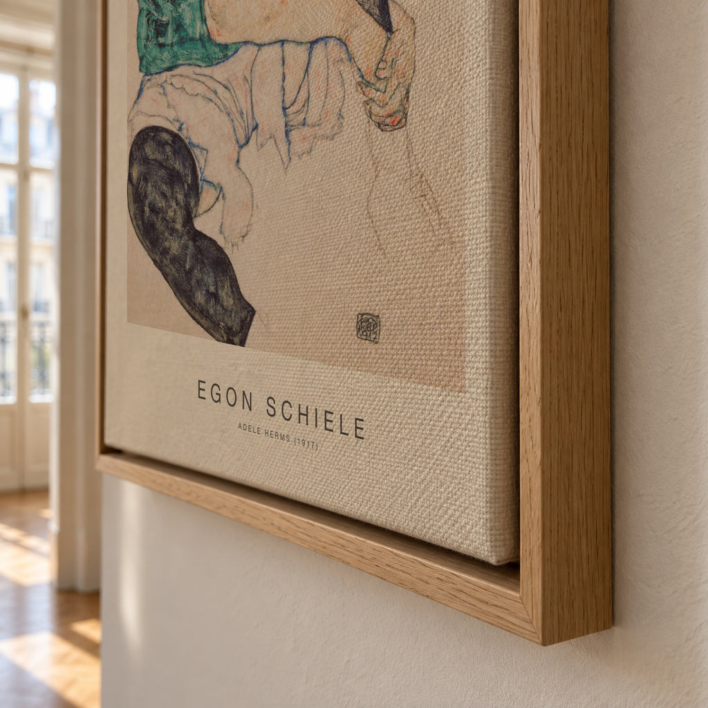 Adele Herms (Special Edition) - Egon Schiele - Framed canvas detail