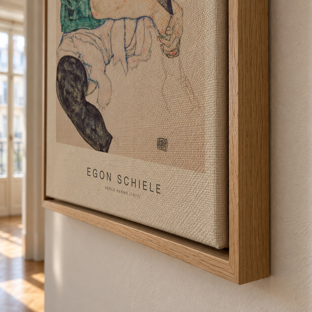Adele Herms (Special Edition) - Egon Schiele - Framed canvas detail